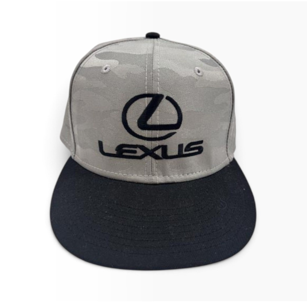 Lexus New Era 9FIFTY Snapback Hat Grey Camo Black Flat Bill Adjustable Cap